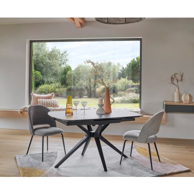 Table de repas CALI - 140x100 cm - Plateau céramique