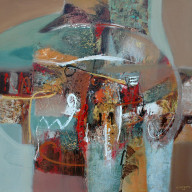 Tableau de DARSANA réf 210 (100 x 100 cm)