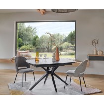 Table de repas CALI - 140x100 cm - Plateau céramique