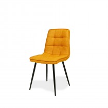 Lot de 4 chaises FOLK - 2x Rouge Tomette et 2x Jaune Curry